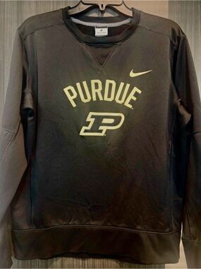 Nike Women’s Black Crewneck with Purdue Gold Logo, Excellent Condition